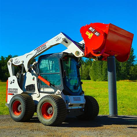 skid steer attachments concrete bucket|cement mixer skid steer attachment.